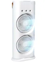 Настільний акумуляторний вентилятор зволожувач повітря Double-ended Spray Fan з RGB підсвічуванням і пультом ДУ, підлоговий вентилятор з зволожувачем