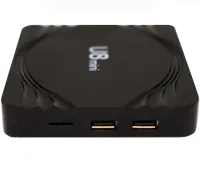 Смарт приставка Smart TV Box U8 Mini 4Gb/32GB Android з пультом, ТВ медіаплеєр 4K Андроїд з вбудованим Wi-Fi модулем для телевізора Чорна