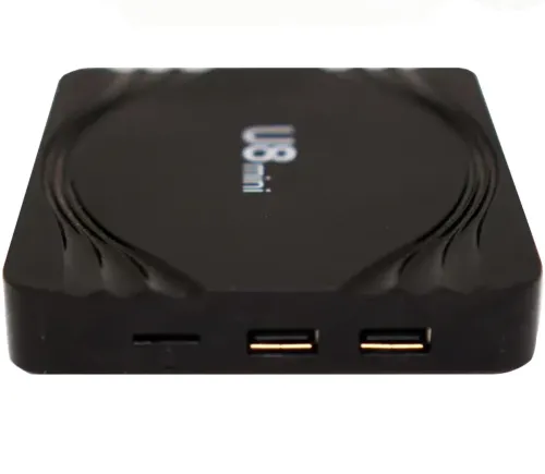 Смарт приставка Smart TV Box U8 Mini 4Gb/32GB Android з пультом, ТВ медіаплеєр 4K Андроїд з вбудованим Wi-Fi модулем для телевізора Чорна