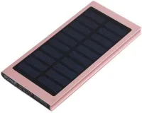 Портативний зарядний батарея Power Bank Solar Water Cube 20000 mAh з сонячною панеллю, зовнішній акумулятор повербанк USB 2,1 а 20000мАч з ліхтариком