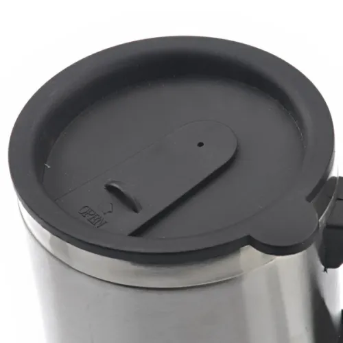 Автомобільна термокружка термос з підігрівом Electric Mug 140z чашка 400мл 12V, авто кружка кип'ятильник від прикурювача в машину 2240 Сріблястий