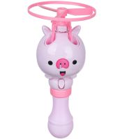 Літаючий генератор мильних бульбашок на запуску Bubble Toy з літаючим пропелером, дитяча іграшка вертушка пускає мильні бульбашки 80мл для дітей