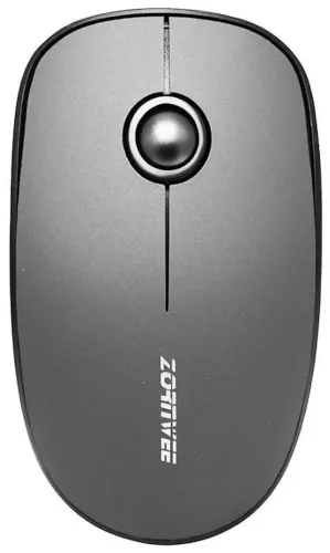 Бездротова Bluetooth мишка ZornWee W150 Grey для комп'ютера і ноутбука, Ігрова комп'ютерна блютуз миша 2.4GHZ USB для ПК від батарейок Сіра
