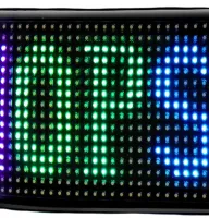 Гнучкий екран Matrix Panel JTPD-03-011 7х17.3 см 16х32 LED світлодіодна рекламна RGB стрічка в авто, рядок, що біжить, з пультом і Bluetooth WiFi