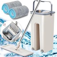 Швабра ледащо Supretto Scratch Cleaning Mop з великим відром і автоматичним віджимом, велика з самоотжимом Spin Mop 360