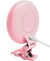 Світлодіодне LED селфи лампа кільце Ring Light Rhodesy F - 508 на телефон, світлова акумуляторна підсвічування з затискачем і регулюванням яскравості для фото
