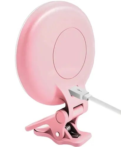 Світлодіодне LED селфи лампа кільце Ring Light Rhodesy F - 508 на телефон, світлова акумуляторна підсвічування з затискачем і регулюванням яскравості для фото