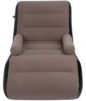 Надувне одномісне крісло ліжко S-подібної форми Senyoubao Inflatable Sofa 140x85x80 см з підлокітником, Флокіроване
