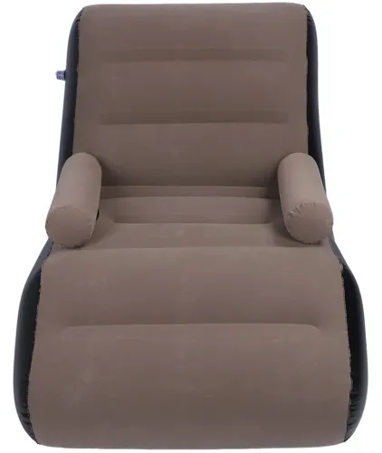 Надувне одномісне крісло ліжко S-подібної форми Senyoubao Inflatable Sofa 140x85x80 см з підлокітником, Флокіроване