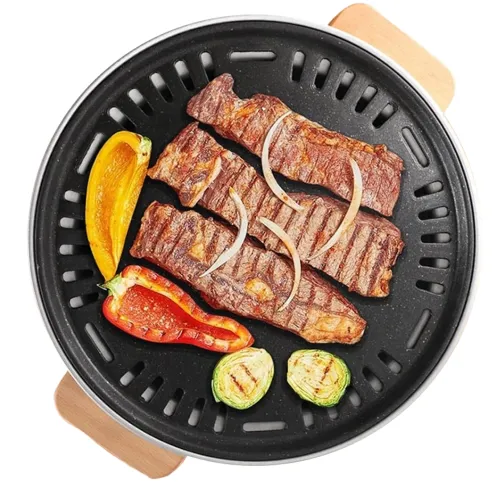 Бездымный круглый гриль с решеткой Stove NO.898 30 см для барбекю, Угольная складная круглая печь для жарки мяса, рыбы и овощей для кемпинга