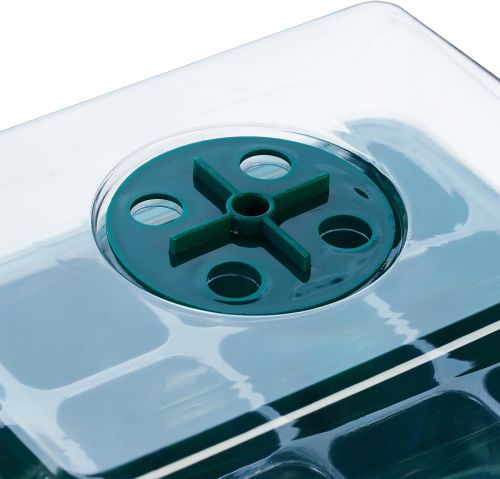 Міні теплиця піддон Starter Germination Kit для вирощування розсади на 12 комірок з регулюванням вологості, Парник для рослин насіння з підставкою