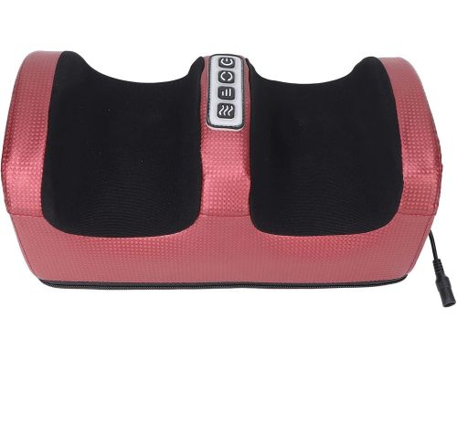 Вібраційний масажер для ніг Foot Massager MP-2257, електричний масажер для розминання ступень ніг і литок з підігрівом, Електромасажер Червоний