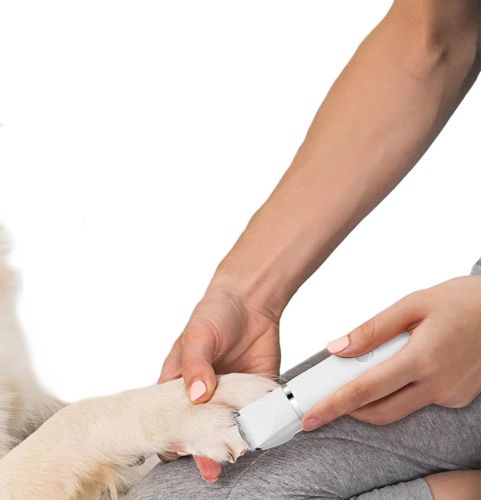 Бездротова машинка для стрижки домашніх тварин 4 в 1 Pet Hair Cutter AND391 акумуляторна для грумінгу собак і кішок з 4 знімними головками