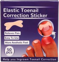 Набір пластирів Elastic Toenail Correction Sticker 50 шт для корекції вростаючих нігтів тілесний пластир наклейка для усунення врослого нігтя