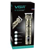 Професійна бездротова машинка VGR V-962 для стрижки волосся 5W, акумуляторний тример бритва для окантовки бороди і вусів для чоловіків Золотий