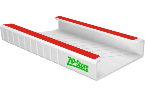 Підвісний органайзер тримач пакетів Zip Store Organizer на полицю холодильника, Висувна полиця для зберігання вакуумних пакетів на дверцята Біла