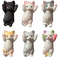 Силіконова іграшка антистрес сквіш Великий котик Squishy Toys 20 см з ворсинками для рук, Дитяча м'ялка таба Пухнастий кіт для дітей від 3 років