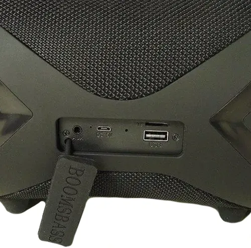 Бездротова Bluetooth колонка T & G Boom Bass E818 з ручкою, акумуляторна блютуз акустика SPS UBL з підсвічуванням 8000 mAh USB AUX для Android IOS