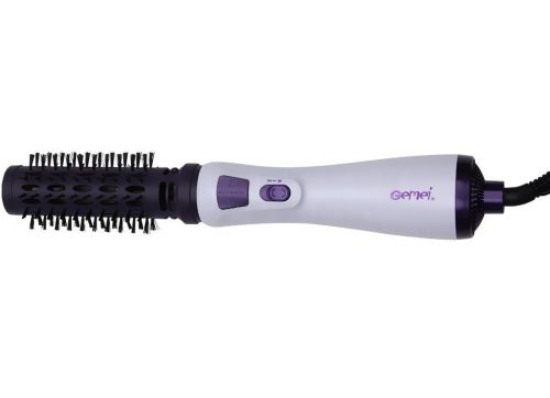 Фен-расческа для сушки волос Gemei GM-4826 1000W вращающийся фен стайлер, расческа браш, мультистайлер для укладки, завивки и локонов Geemy