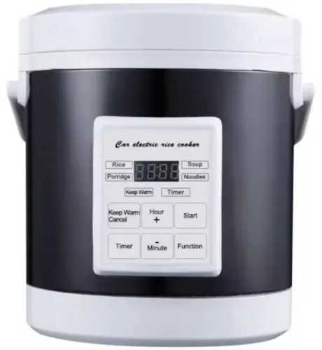 Автомобільна мультиварка пароварка Vehicle Rice Cooker AR-1601 1.2 літра 12V 24V від прикурювача, мультиповар з підігрівом 12В 24В для машини