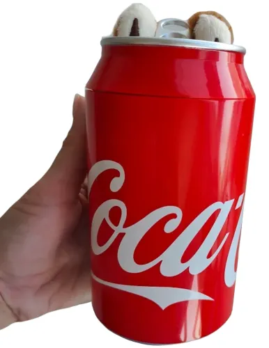 Дитяча плюшева іграшка The Monsters Labubu Coca Cola 15 см, М'яка колекційна фігурка сюрприз Лабубу в банці Кока кола для дітей