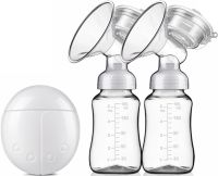 Электрический двойной молокоотсос Breast Pump RH-228 300 мл для кормления и хранения грудного молока с массажной насадкой бутылочками и соской RH228