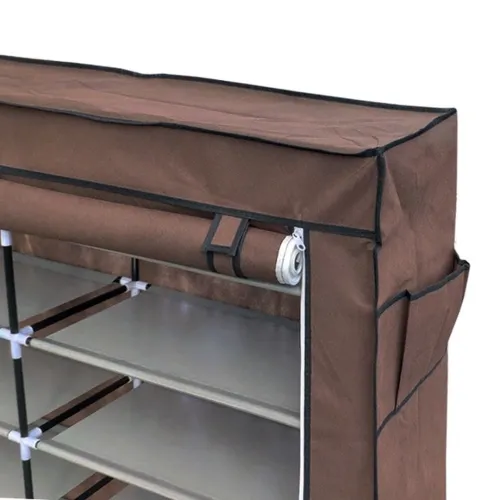 Тканевый шкаф для обуви Shoe Cabinet YQF-2266 на 6 полок, Двойная складная тканевая полка, пылезащищенный каркасный для хранения K66, 2712 MG-222