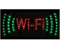 Светодиодная рекламная LED вывеска Wi-Fi Вай фай 48x25 см торговая табличка для внутренней рекламы, световое табло WIFI для кафе и бара от сети