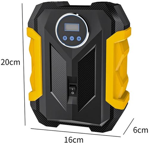 Автомобільний компресор CarSun Air Pump C1399 - 1 автокомпресор з дисплеєм і ліхтарем для підкачки шин від прикурювача 12V повітряний насос для машини