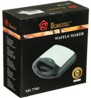  Електрична вафельниця Domotec MS-7705 з антипригарним покриттям для бельгійських вафель 1000w, Побутова бутербродниця сендвичница, Электровафельница