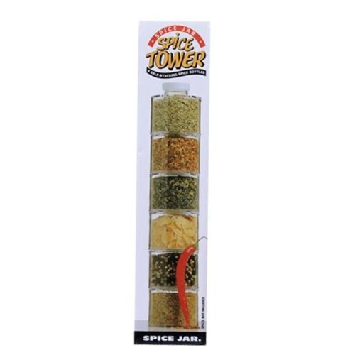 Акриловый набор для специй Spice Tower на 6 отсеков. Стеклянный набор, баночки для хранения специй на 6 емкостей, Спецовник Башня