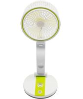 Настільний акумуляторний вентилятор Hurry Bolt HB-2019 з LED підсвічуванням, Бездротовий складаний охолоджувач повітря 8" дюймів від акумулятора 18650
