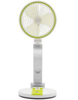 Настільний акумуляторний вентилятор Hurry Bolt HB-2019 з LED підсвічуванням, Бездротовий складаний охолоджувач повітря 8" дюймів від акумулятора 18650