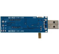 Універсальний понижуючий підвищуючий перетворювач USB WX - 6423 DC-DC 3.5-12V 1.2-24V Модуль перетворення напруги 3.5-12В 1.2 - 24В з вольтметром