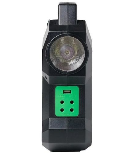 Автономна сонячна станція GDlite GD - 1000A зарядна система Power Bank, ліхтар і 4 LED лампочки з функцією повербанка і радіо для кемпінгу Чорна