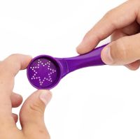 Декорирующая ложечка для кофе и блюд Magic Spice Spoon 16 узоров, Ложка для декорирования с насадками трафаретами для украшения латте от батареек