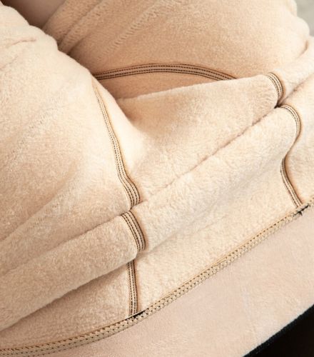 Універсальні утеплені колготки Leggiengs On Wool PW-109 з ефектом капронових із завищеною високою талією, жіночі колготи на хутрі Бежеві