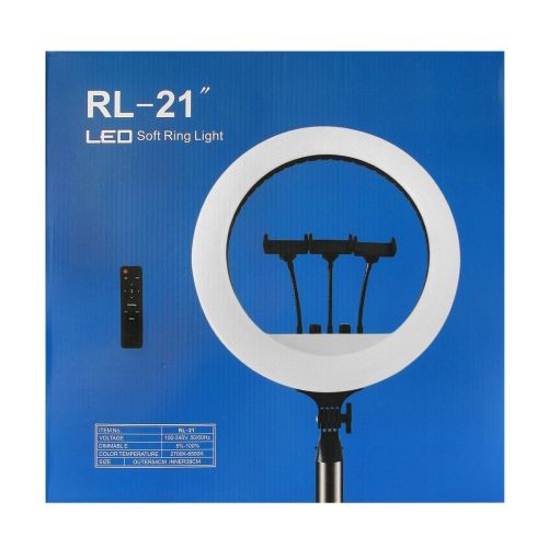 Студійна кільцева LED лампа Ring Fill Light RL - 21 60W зі штативом 54 см 21 " Професійна Світлодіодна для фото, Селфи кільце з пультом і сумкою