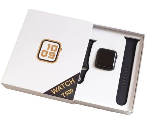 Наручні Смарт годинник Smart Watch T500 Спортивні з мікрофоном, тонометром IP67 Aluminium 44mm Розумні годинник з функціями фітнесу та здоров'я чорні