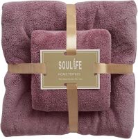 Комплект рушників для обличчя, рук і ніг Home Textiles 2 штуки, подарунковий набір банний рушник 70x140, 35x75 см рушники з мікрофібри для ванної