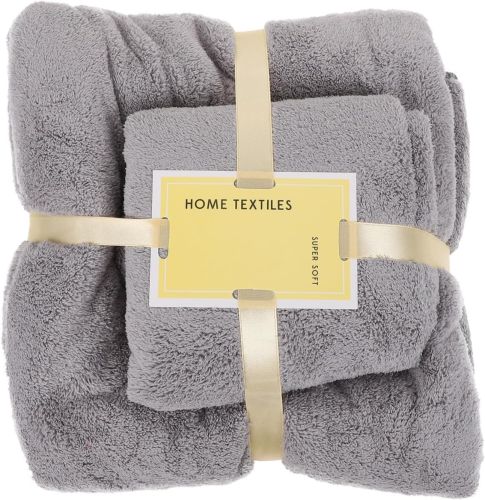 Комплект рушників для обличчя, рук і ніг Home Textiles 2 штуки, подарунковий набір банний рушник 70x140, 35x75 см рушники з мікрофібри для ванної
