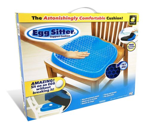 Гелієва подушка ортопедична GEL Egg Sitter з чохлом, охолоджуюча гелева ортопедична для сидіння на стілець, крісло, в машину з чохлом