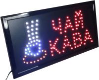 Светодиодная LED  вывеска Чай Кава 50Х25 см информационная торговая табличка для внутренней рекламы, световое табло для кафе и бара от сети