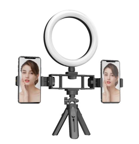Кільцева USB LED лампа Bracket Fill Light Live K315 16см 6 " зі штативом і двома власниками настільна світлодіодна Multi-Position Ring Broadcasting