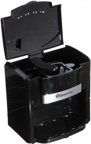 Крапельна кавоварка на дві чашки Domotec MS-0708 c 2 керамічними чашками, домашня електрична кавоварка для чаю та кави на 0.3 л 500W Чорна