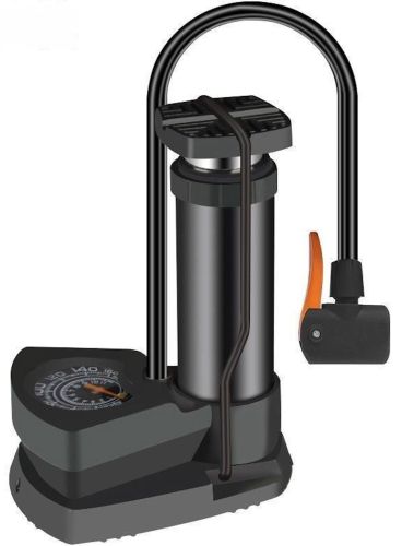 Велосипедний ножний насос Air pump AND S98-2409-Y з ніпелем і манометром, двоциліндровий компресор 160psi для накачування коліс велосипеда і м'ячів