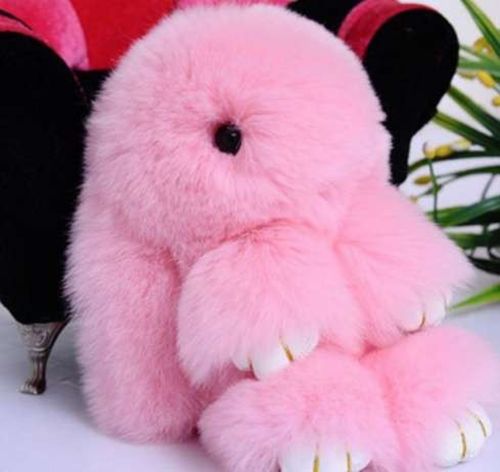 Хутряний Брелок Кролик з натурального хутра Rex Fendi, хіт сезону кролик брелок зайчик, кольори в асортименті