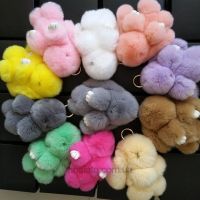 Хутряний Брелок Кролик з натурального хутра Rex Fendi, хіт сезону кролик брелок зайчик, кольори в асортименті