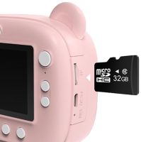 Дитячий фотоапарат з миттєвим друком DIY Instant Digital Camera M3 3 в 1 цифрова камера полароїд для фото і відео на акумуляторі Рожевий