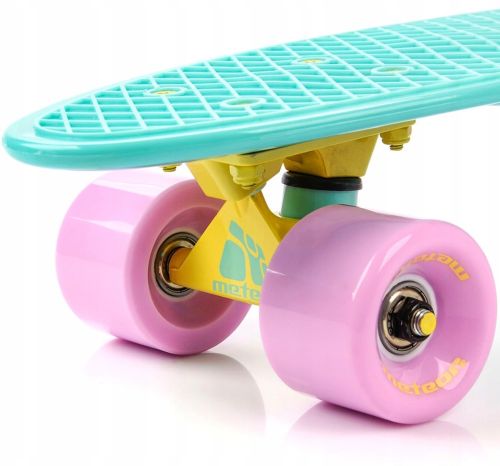 Детский городской мини скейт Пенни Борд Penny My Go Fish Skateboards Mint 22", Скейтборд MS-0848 со светящимися колесами для детей и подростков